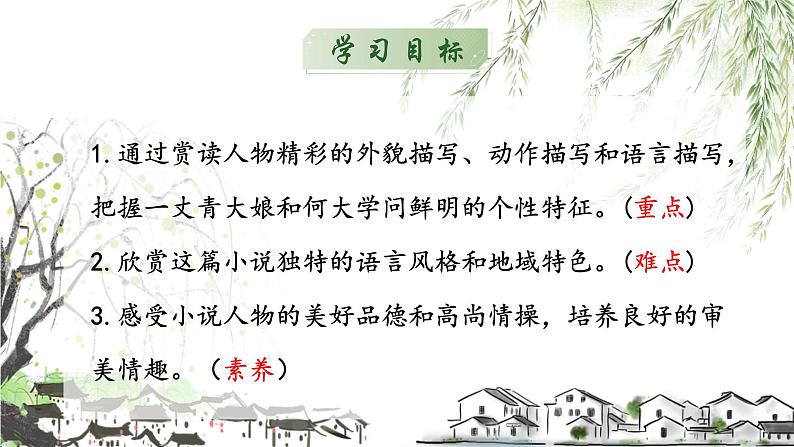 人教部编版初中语文九年级上册 《8.蒲柳人家》课件第3页