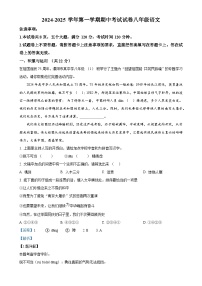 河南省濮阳市2024-2025学年八年级上学期期中语文试题（解析版）-A4