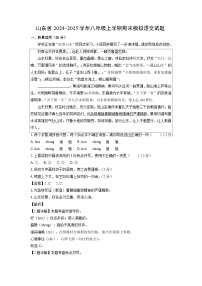 2024~2025学年山东省八年级(上)期末模拟语文试卷(解析版)
