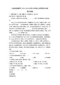 云南省曲靖市2023-2024学年七年级(上)期末考试语文试卷(解析版)