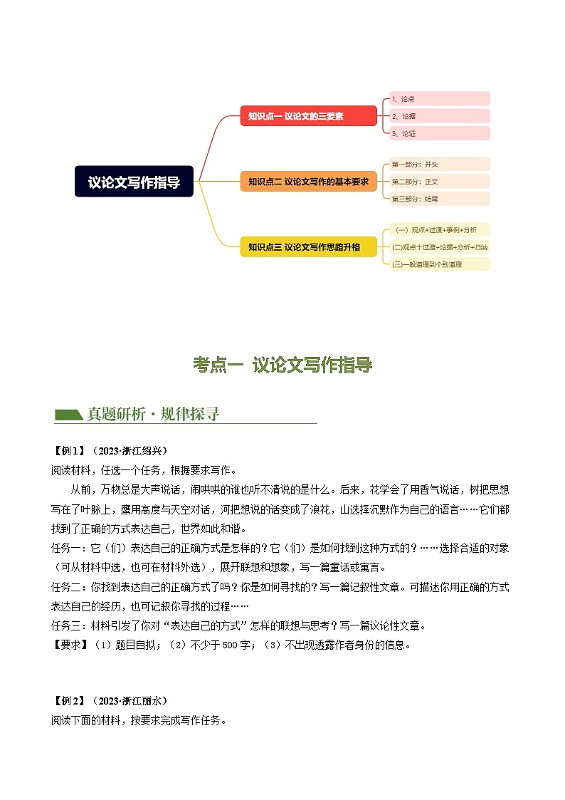 中考语文二轮复习讲练测(浙江专用)专题19大作文之议论文写作指导(讲练)(原卷版+解析)第3页