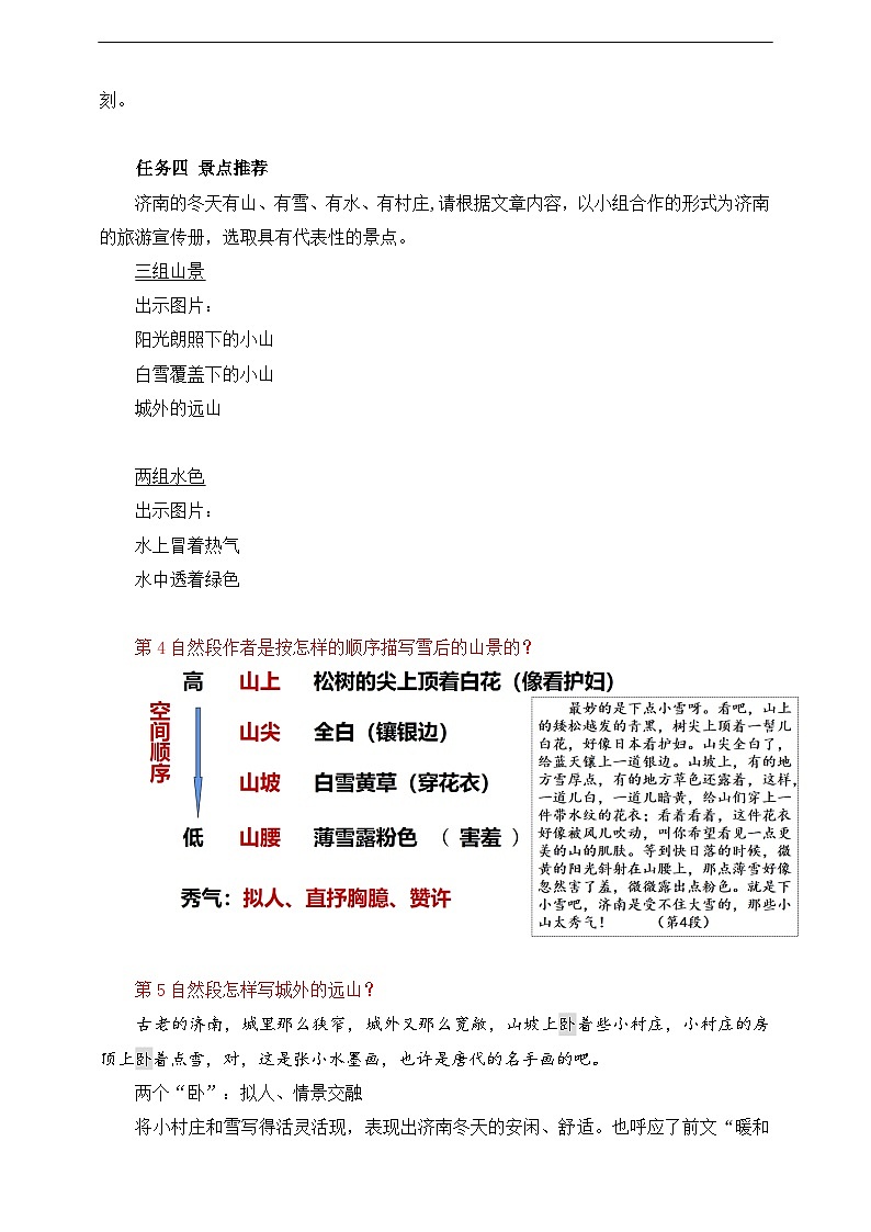 第2课 济南的冬天 第2课时 教学设计第2页