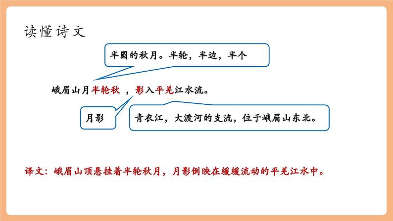 第三单元 课外古诗词诵读 峨眉山月歌等（前2首） 课件第7页