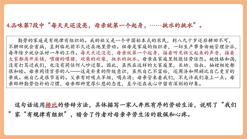 第14课 回忆我的母亲 第2课时 课件第7页