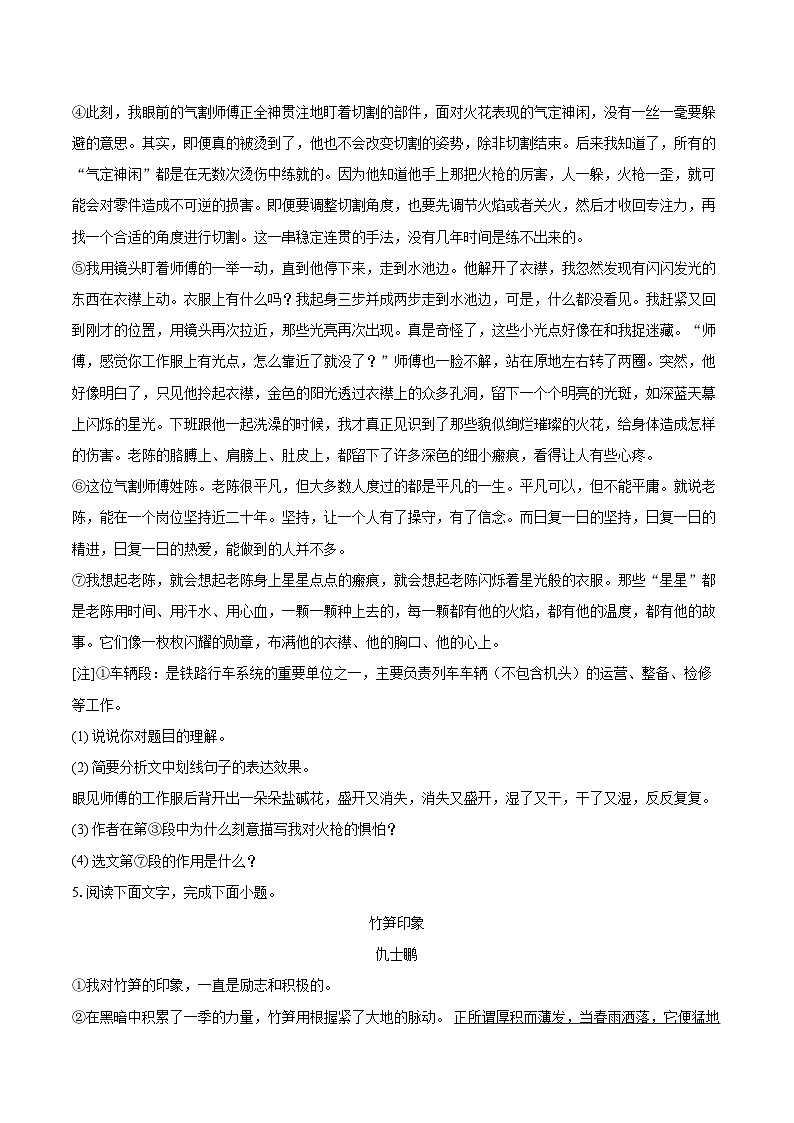 2023-2024学年河北省邯郸市馆陶县七年级（上）期末语文试卷（含详细答案解析）第3页