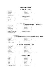 2025年中考语文一轮复习考点突破练习：八年级上册字音字形（含答案）