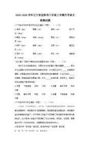 2024-2025学年辽宁省沈阳市八年级上册月考语文检测试题（附答案）