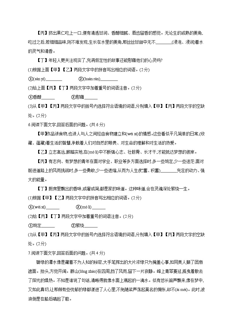 专题练2 积累与运用（二）-【专题练】2025年中考语文一轮复习考点专题练（含答案）第3页