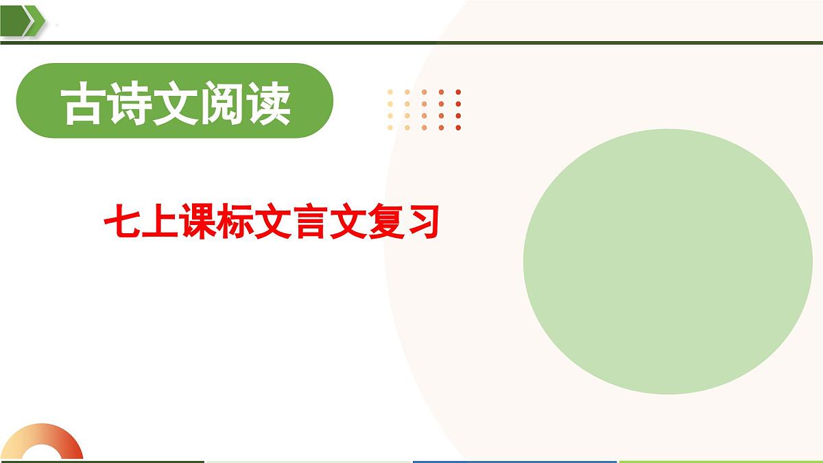 2025中考语文复习：部编版七年级上册文言文复习（课件）第1页