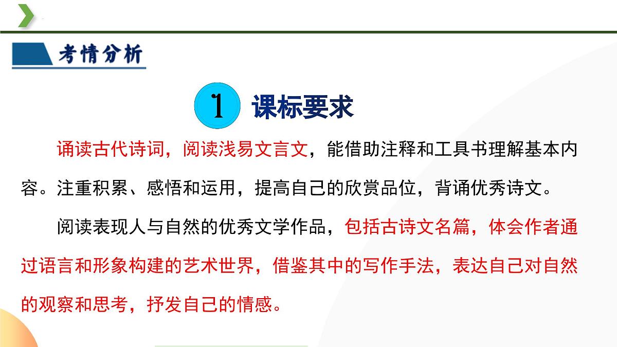 2025中考语文复习：部编版八年级上册古诗词复习（课件）第3页