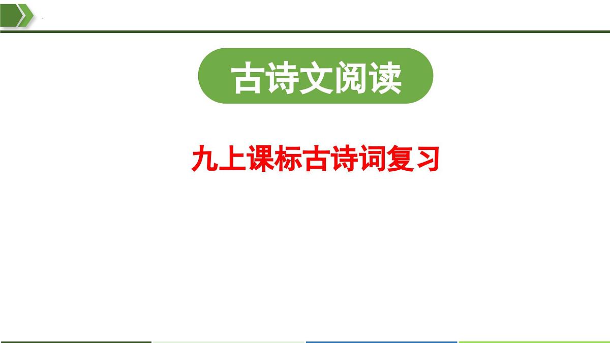 2025中考语文复习：部编版九年级上册古诗词复习（课件）第1页
