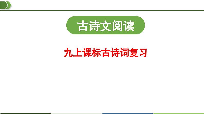 2025中考语文复习：部编版九年级上册古诗词复习（课件）第1页