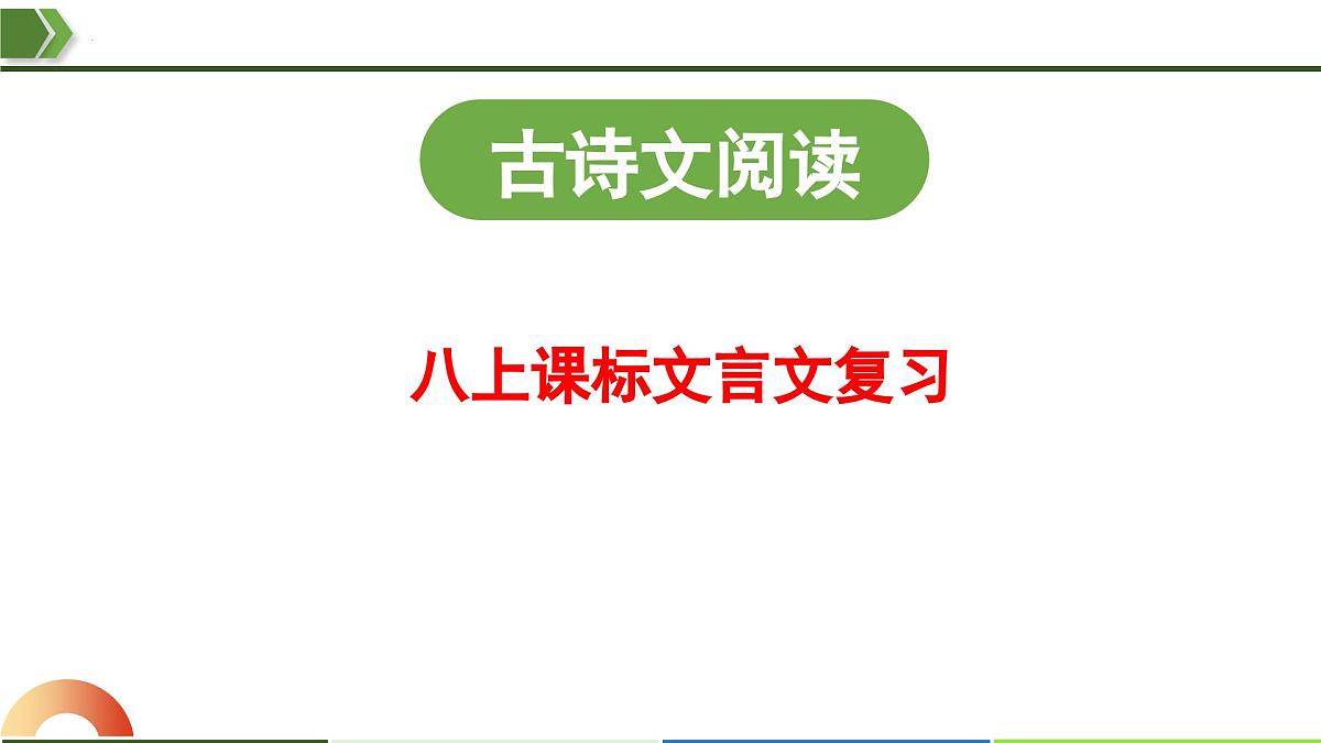 2025中考语文复习：部编版八年级上册文言文复习（课件）第1页