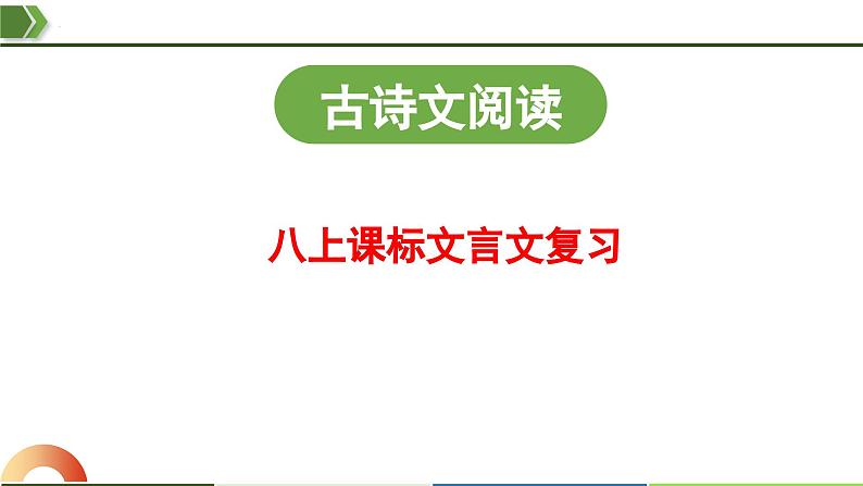 2025中考语文复习：部编版八年级上册文言文复习（课件）第1页