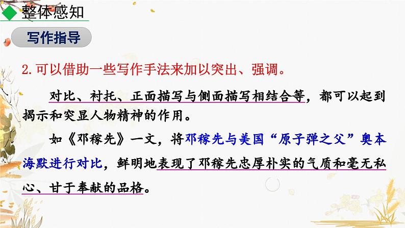 写作 写出人物的精神第6页