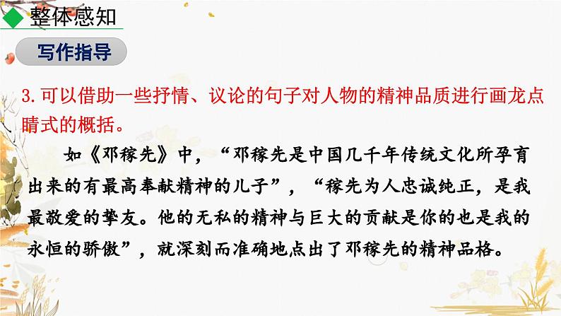 写作 写出人物的精神第7页