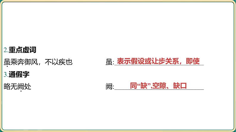 2025年中考语文古诗文专项复习：《八年级上册教材篇文言文基础通关及词句篇迁移练》课件第6页