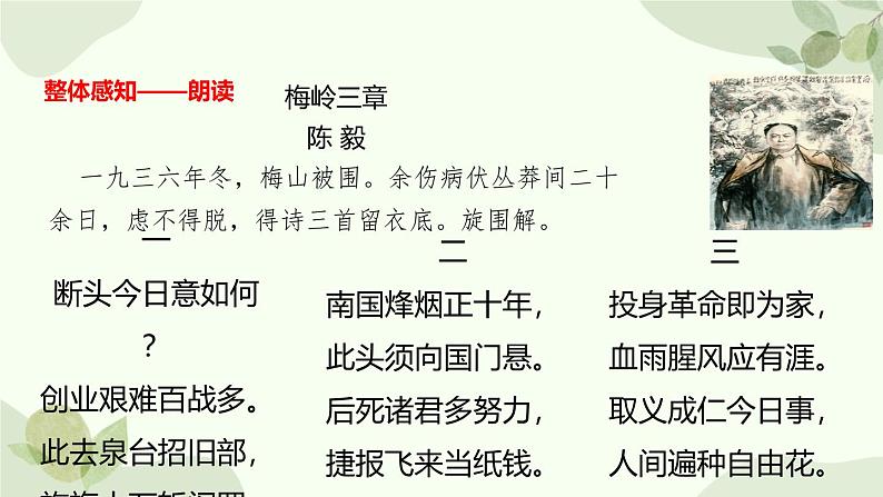 统编版（2024）语文七年级上册 15 梅岭三章课件第6页