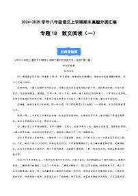 八上语文期末真题汇编专题18  散文阅读（一）（原卷+答案）2024-2025学年上学期期 统编版全国通用