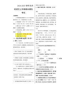 九年级语文期末模拟卷（考试版A3）【测试范围：上册+下册】（安徽专用）-A4