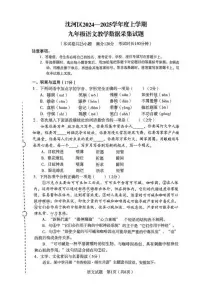 辽宁省沈阳市沈河区2024-2025学年九年级上学期期末考试语文试卷