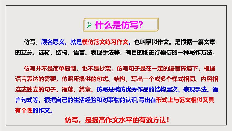 人教部编版语文八年级下册第一单元 写作《学习仿写》课件第5页