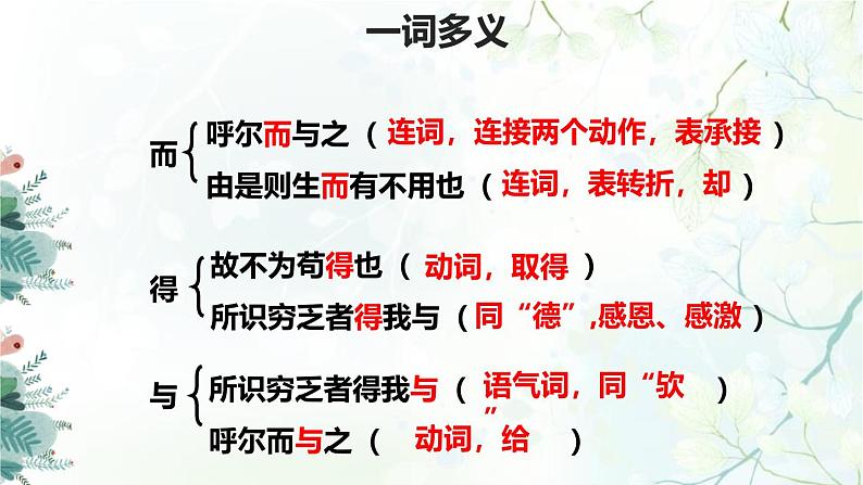 初中语文人教统编版九年级下册第三单元第九课《鱼我所欲也》课件第7页
