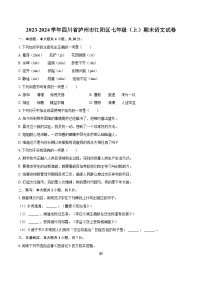 2023-2024学年四川省泸州市江阳区七年级（上）期末语文试卷（含详细答案解析）