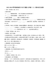 2023-2024学年陕西省汉中市宁强县七年级（上）期末语文试卷（含详细答案解析）