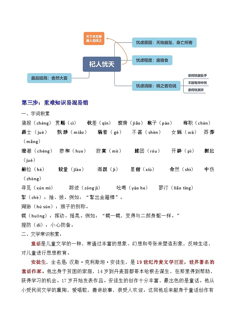 统编版（2024新版）七年级上册语文第六单元复习考点梳理（含练习题及答案）第3页