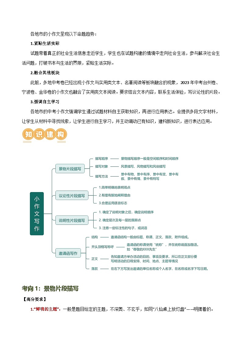 第39讲 小作文写作（讲义）-2024年中考语文一轮复习讲练测（全国通用） （解析版）第3页