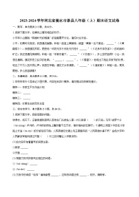 2023-2024学年河北省衡水市景县八年级（上）期末语文试卷（含详细答案解析）