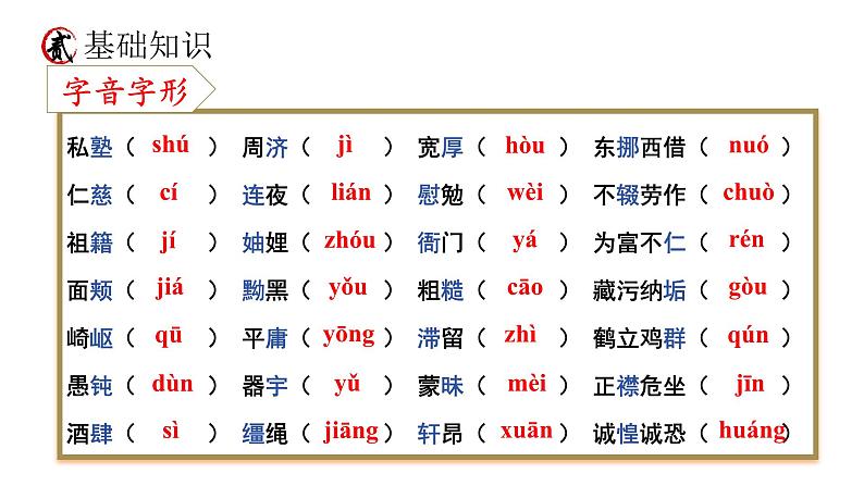 统编版语文八年级上册期末复习课件（第二单元）第5页