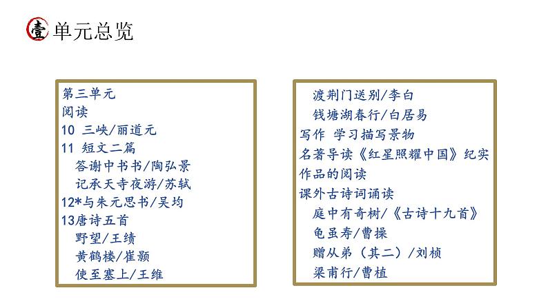 统编版语文八年级上册期末复习课件（第三单元）第3页