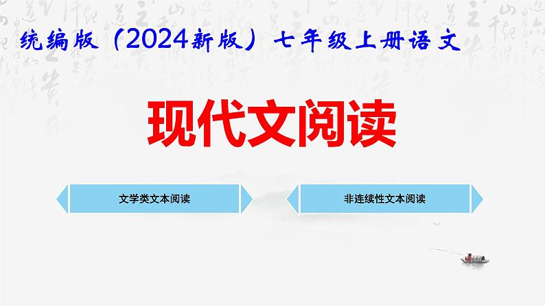 统编版（2024新版）七年级上册语文期末复习：现代文阅读 课件第1页