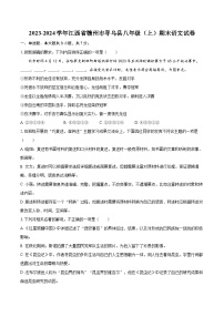 2023-2024学年江西省赣州市寻乌县八年级（上）期末语文试卷(含详细答案解析)