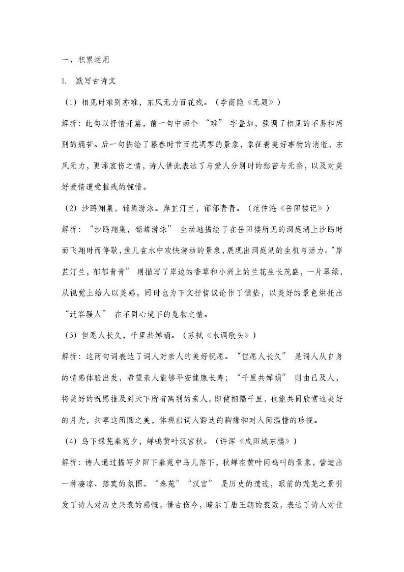 广东省揭阳市普宁市2024-2025学年九年级上学期1月期末语文试题第1页