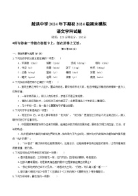 四川省遂宁市射洪中学校2024-2025学年七年级上学期12月期末模拟考试语文试卷
