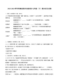 2023-2024学年河南省郑州市新郑市七年级（下）期末语文试卷（含详细答案解析）