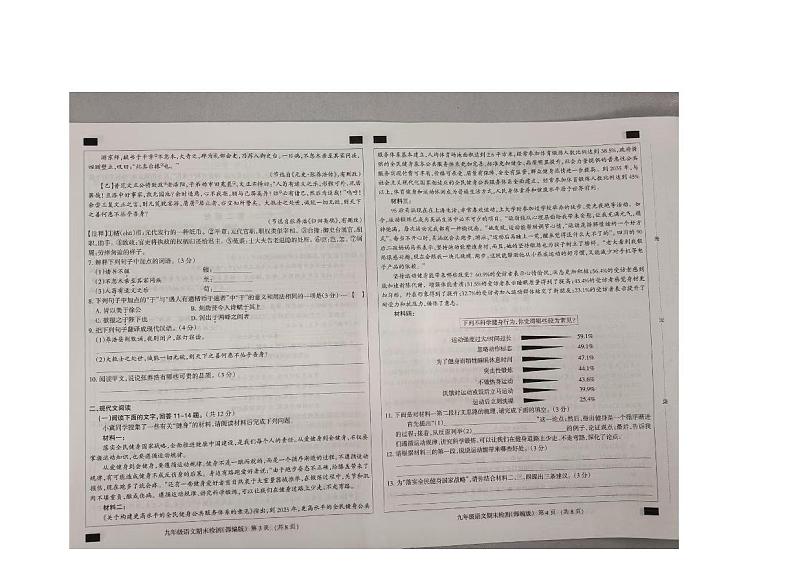 河北省秦皇岛市2024-2025学年九年级上学期期末考试语文试卷第2页