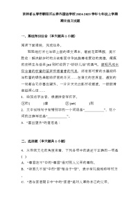 吉林省长春市朝阳区长春外国语学校2024-2025学年七年级上学期期末 语文试题（含解析）