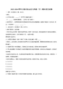 2023-2024学年上海市宝山区七年级（下）期末语文试卷(含详细答案解析)