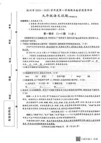 河北省沧州市吴桥县2024-2025学年九年级上学期期末考试语文试题