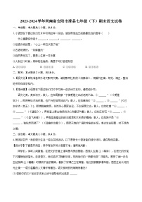 2023-2024学年河南省安阳市滑县七年级（下）期末语文试卷（含详细答案解析）