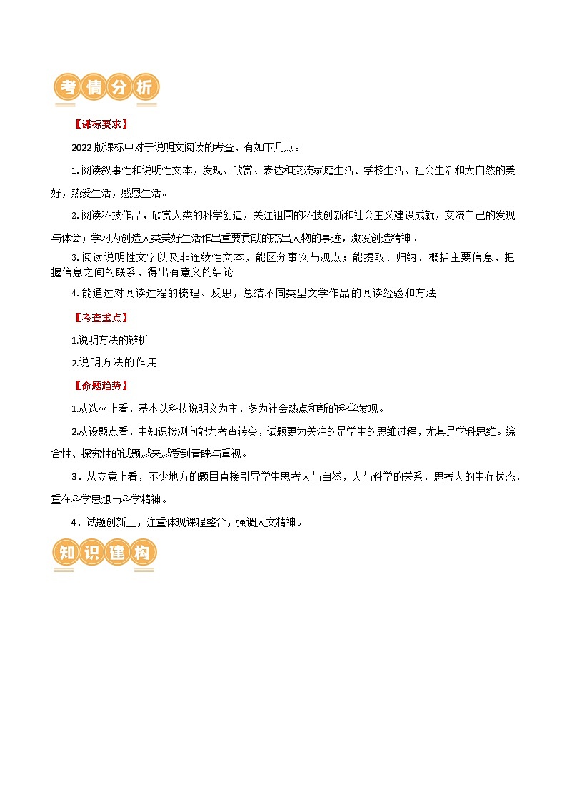 中考语文第一轮复习第33讲 说明方法及作用（讲义）-2024年中考语文一轮复习讲练测（全国通用）（解析版）第2页