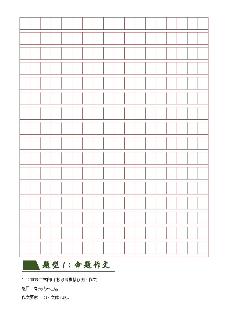 作文测试中考语文一轮复习讲练测（全国通用） （解析版）第3页