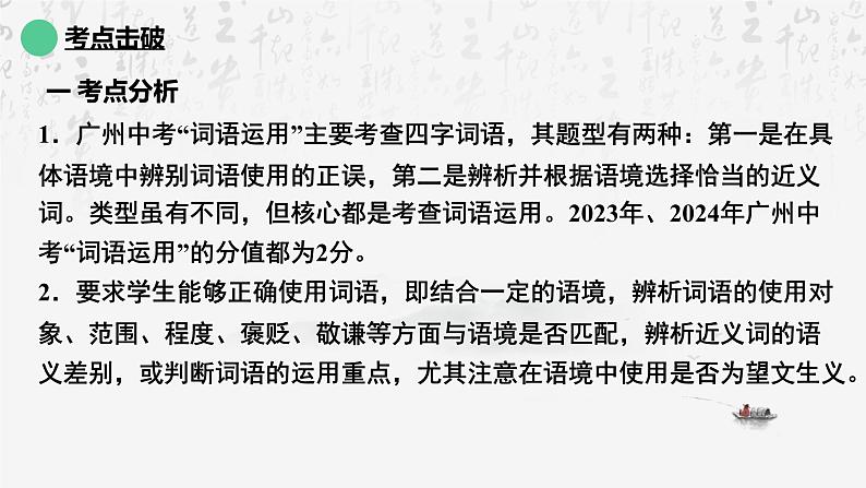 2025年中考语文专题复习：《词语运用》课件第2页