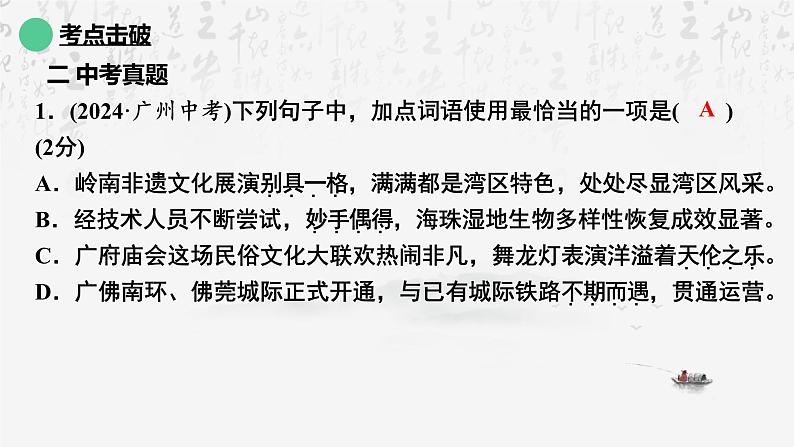 2025年中考语文专题复习：《词语运用》课件第3页