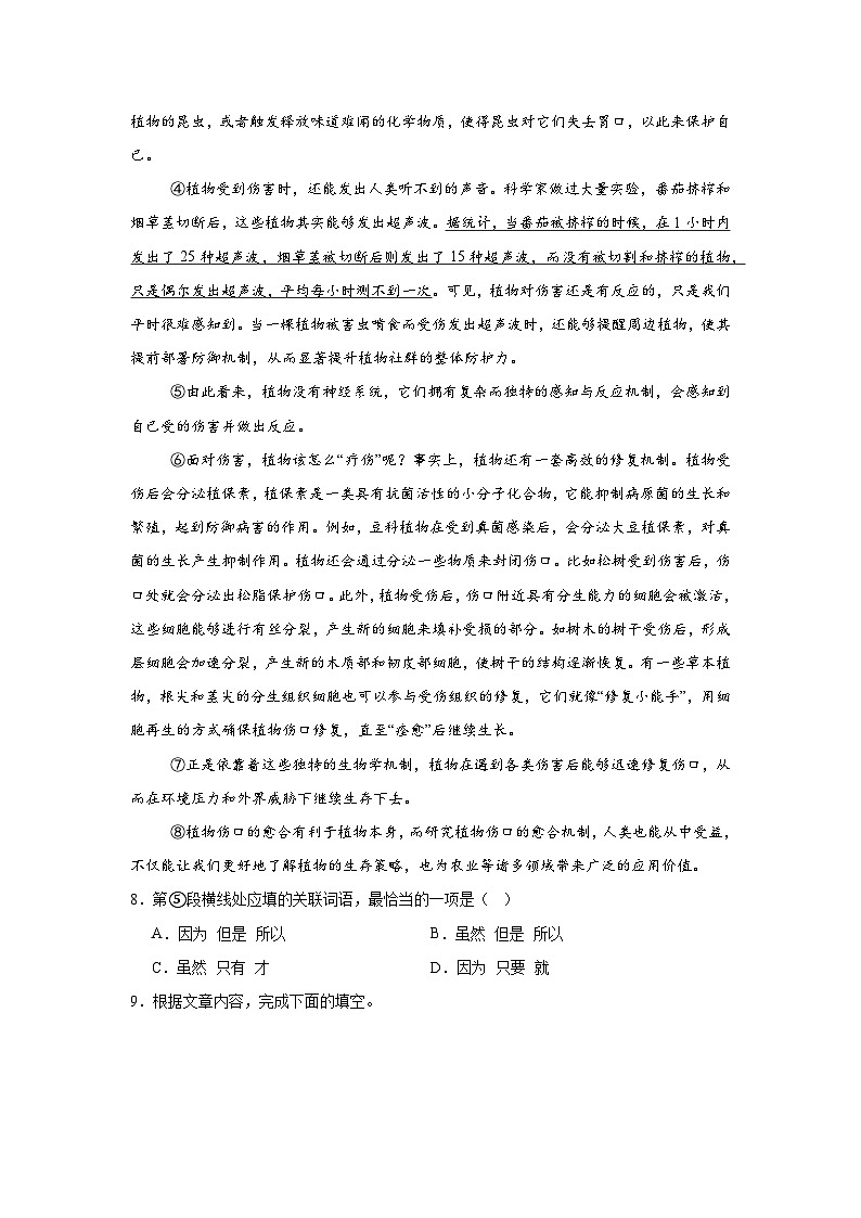 上海市奉贤区2024-2025学年九年级上学期期末语文试题第3页