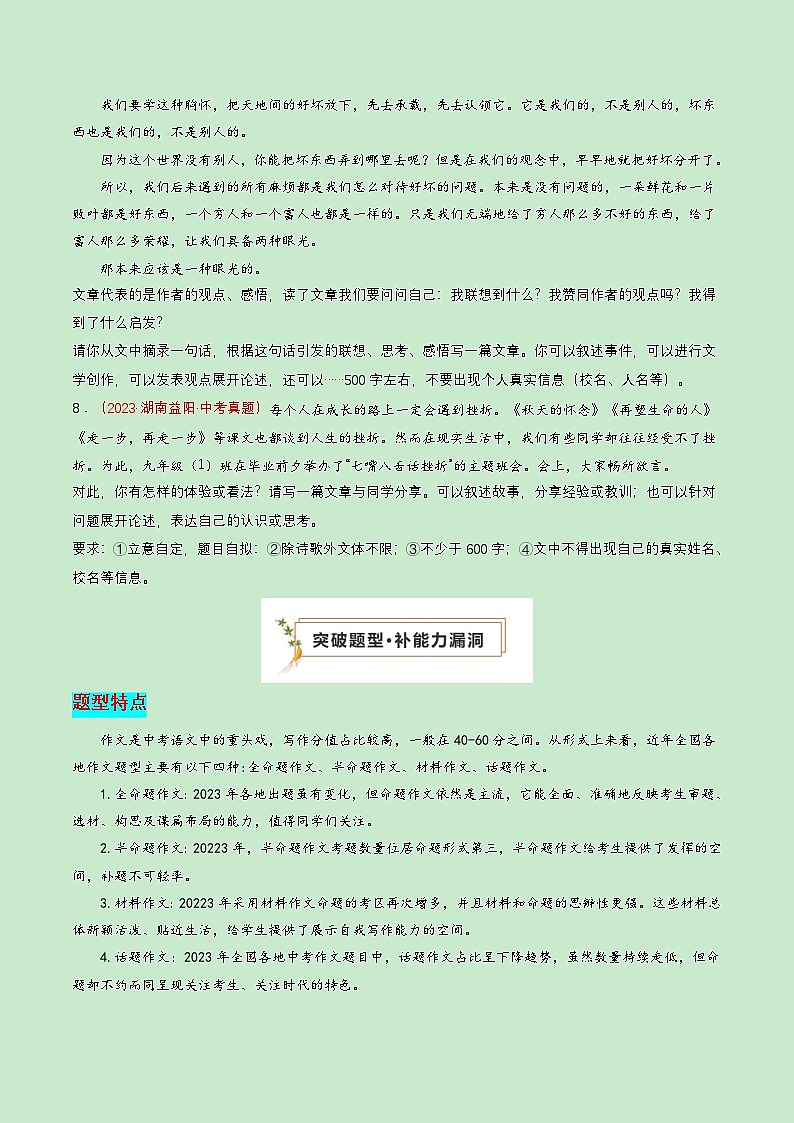 专题13 写作（查补能力·提升练）（原卷版）第3页